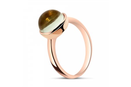 Carry Me 18ct Rose Gold Vermeil Green Amethyst Ring